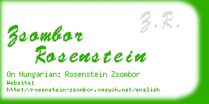 zsombor rosenstein business card